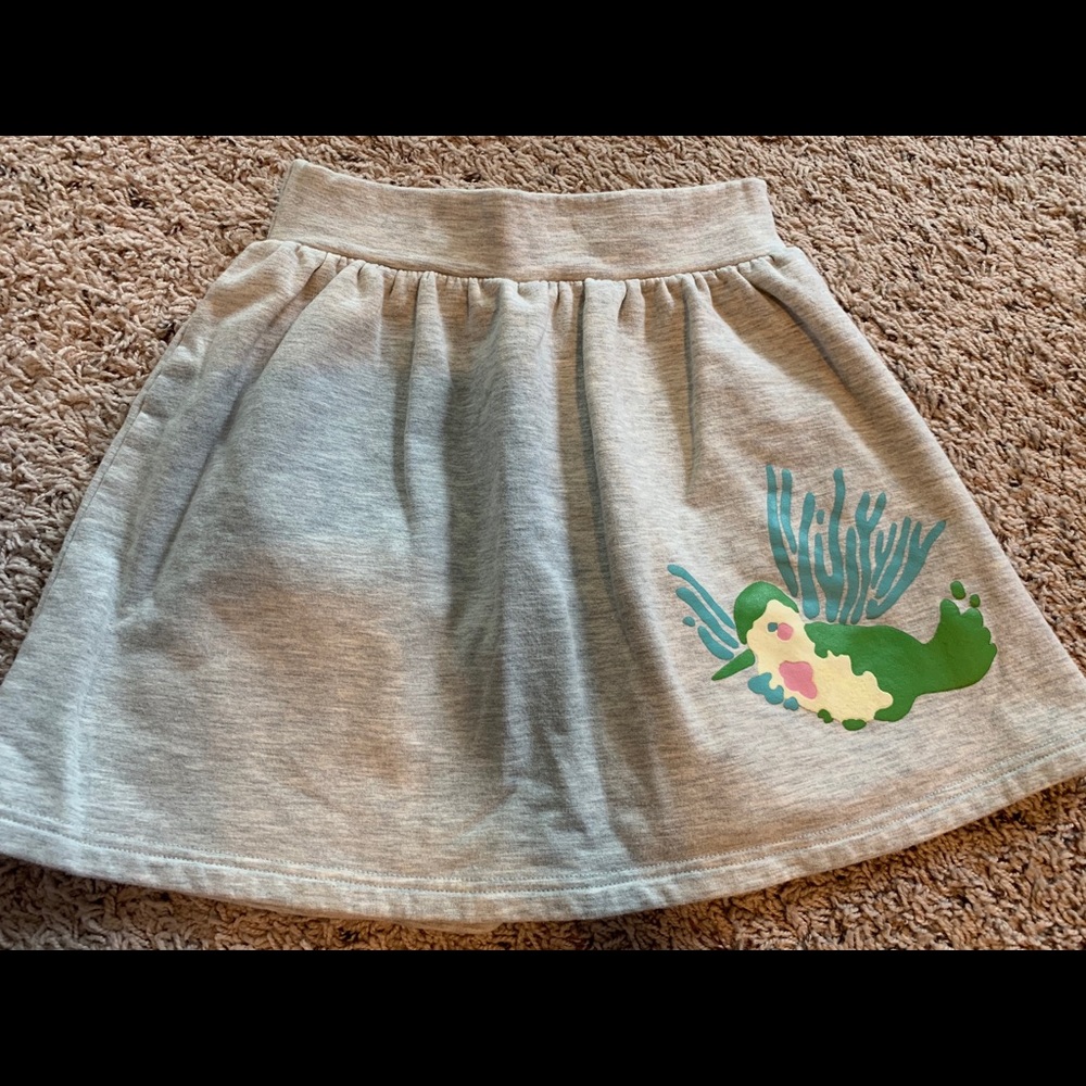 Lilly Pulitzer Gray Skort with Green and Pink Mermaid Design